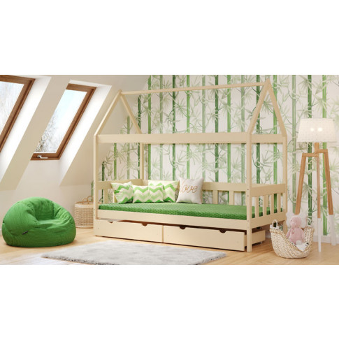 dziecięce łóżko domek dada 4x zastosowane w przykladowym pokoju dziececym
