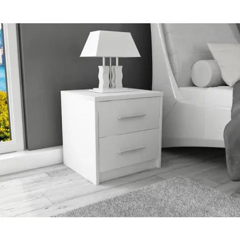 Szafka nocna z szufladami Karos  biała
