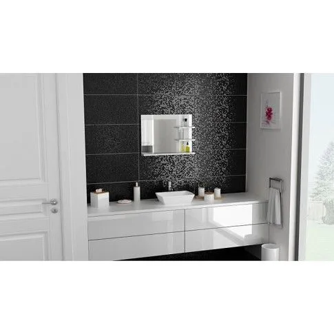 Zdjęcie białe lustro łazienkowe na wysoki połysk Caro 3X - sklep Edinos.pl