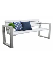 Nowoczesna ławka z oparciem Norin Zeldix 150cm w sklepie Edinos.pl