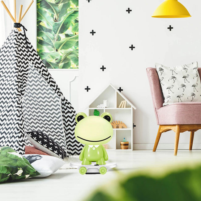 Zielona lampka biurkowa nocna do pokoju dziecka w formie żaby S634-Elbro