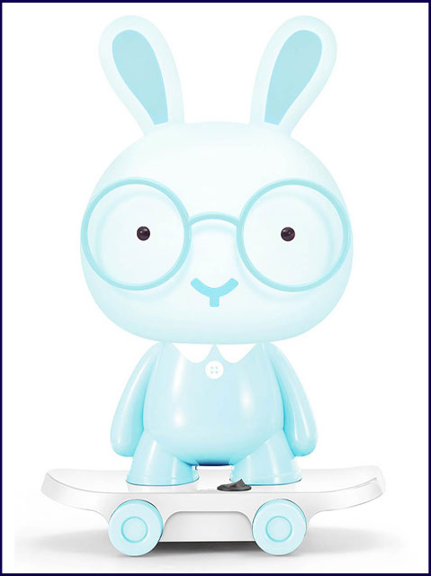 Niebieska lampka nocna dla dzieci w kształcie królika S636-Elva