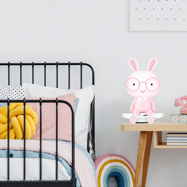 Różowa lampka nocna dla dzieci i niemowlaków w formie królika S636-Elva
