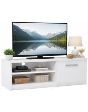 Biała szafka RTV do salonu - Trifio w sklepie Edinos.pl