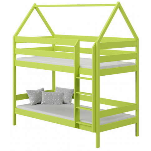 zielone łóżko piętrowe dla 2 dzieci zuzu 3x