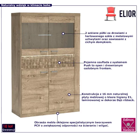 Dwudrzwiowa witryna Inga 7X