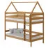 Dziecięce łóżko piętrowe przypominające domek, olcha - Zuzu 3X 180x80 cm