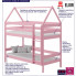 Infografika różowego łóżka dziecięcego piętrowego zuzu 3x