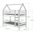łóżko piętrowe dla dzieci w kształcie domku wymiary 180x80 zuzu 3x