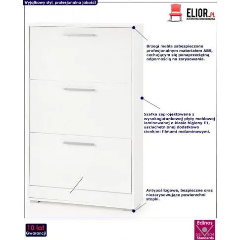 Zdjęcie szafka na buty PesaroT1 - biała | Edinos.pl