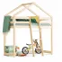 Zdjęcie produktu Piętrowe łóżko domek z barierką Dalli 8X - 12 rozmiarów.