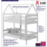 Infografika białego łóżka dziecięcego piętrowego domek zuzu 3x
