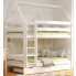 białe skandynawskie łóżko piętrowe dla dzieci zuzu 4x