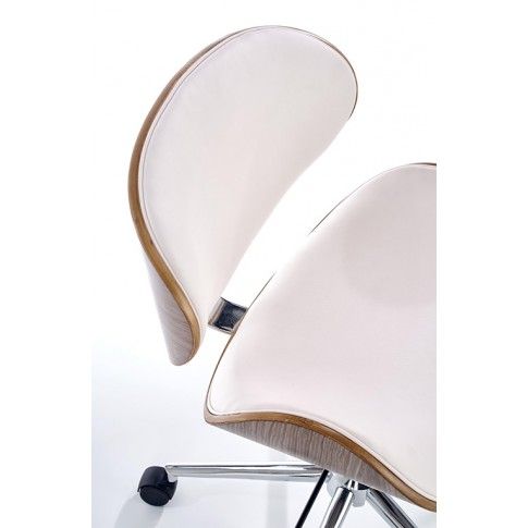 Zdjęcie nowoczesny fotel obrotowy Whitor - biały - jasny dąb - sklep Edinos.pl