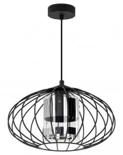 Czarna druciana lampa wisząca loftowa - S649-Olva w sklepie Edinos.pl