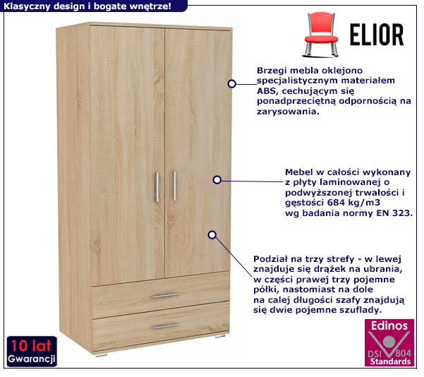 Szafa Kapi-dąb sonoma