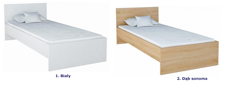 Minimalistyczne łóżko Lombi-kolory