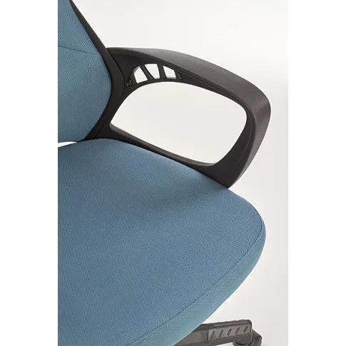 Szczegółowe zdjęcie nr 5 produktu Fotel gabinetowy Nathan - niebiesko - czarny