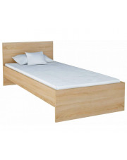 Skandynawskie łóżko ze stelażem dąb sonoma - Lombi 90x200 w sklepie Edinos.pl