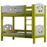 Zielone łóżko piętrowe dziecięce z księżycem - Mimi 3X 180x90 cm