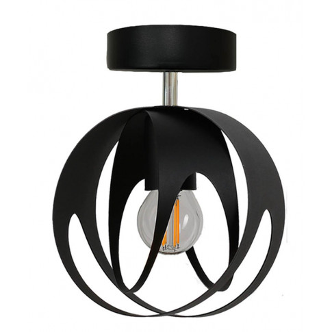 Czarna metalowa lampa sufitowa kula S653-Biva