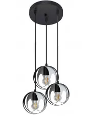 Czarno-biała lampa wisząca industrialna - S657-Biva