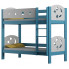 Niebieskie łóżko dla rodzeństwa z materacami - Mimi 3X 190x90 cm