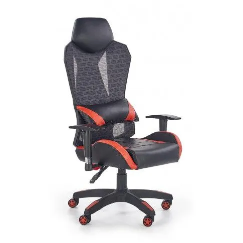 Zdjęcie produktu Fotel gamingowy Kamelia - czarno-czerwony.