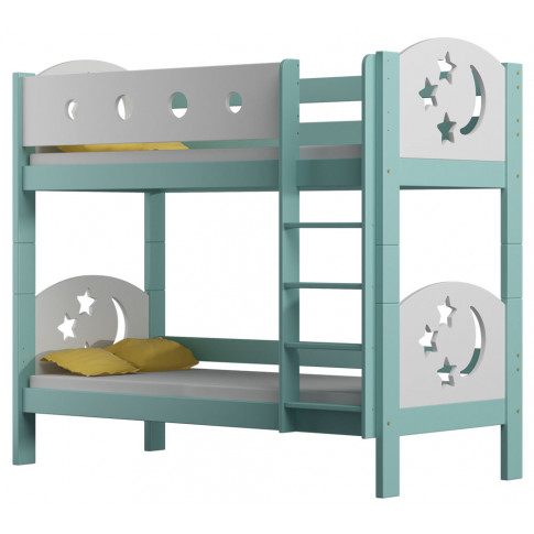 piętrowe łóżko gwiazdki turkusowe dla dzieci mimi 3x
