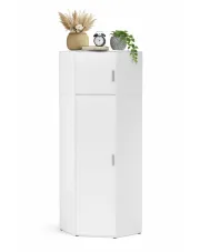 Biała szafa narożna z nadstawką - Xato 4X w sklepie Edinos.pl