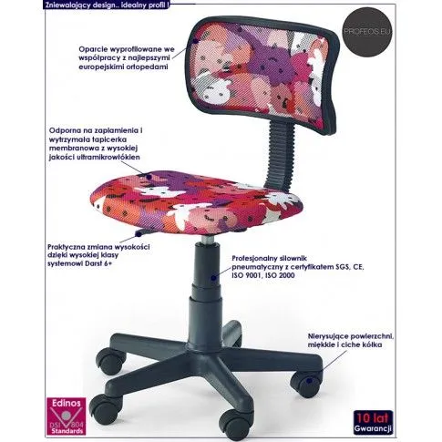 Fotografia Dziewczęcy fotel obrotowy Iwaria z kategorii Siedziska dla dzieci i młodzieży