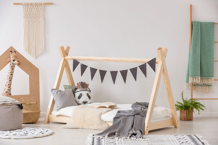 Drewniane łóżko dziecięce tipi Janga 13X