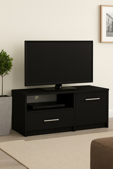 czarna szafka pod telewizor