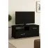 Czarna szafka pod telewizor z półką Frovoli
