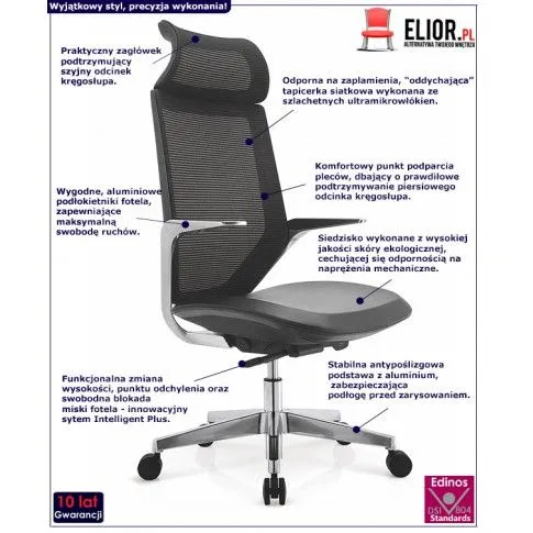 Fotografia Fotel gabinetowy Golo - czarny z kategorii Pracownia i biuro