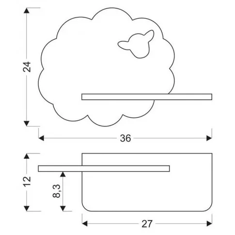 wymiary kinkietu k008 mami