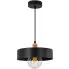 Czarna industrialna lampa wisząca z metalu S665-Mava