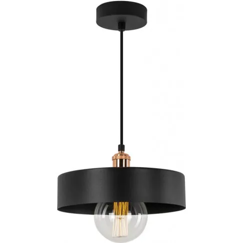 Czarna industrialna lampa wisząca z metalu S665-Mava
