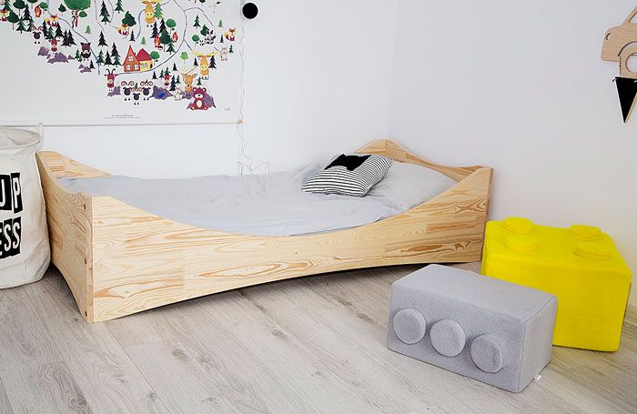 Drewniane łóżko młodzieżowe Lexin 4X