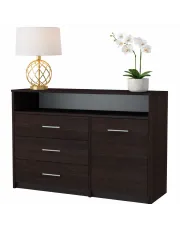 Minimalistyczna komoda z szufladami wenge - Cermesa 3X w sklepie Edinos.pl