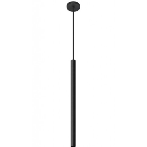 czarna nowoczesna lampa wisząca tuba S666-Beva
