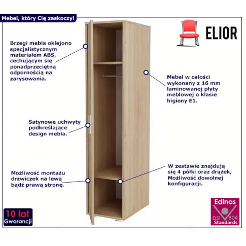 Klasyczny słupek Stiker  dąb sonoma