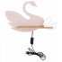 Różowo-biała lampka dziecięca łabędzie z przewodem - K038-Lizi