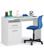 Białe biurko do pokoju dziecięcego 100 cm - Alfinete w sklepie Edinos.pl