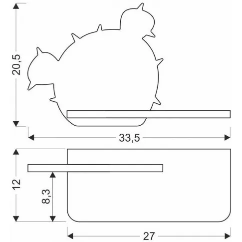 wymiary kinkietu dziecięcego lampki nocnej k050 cacti
