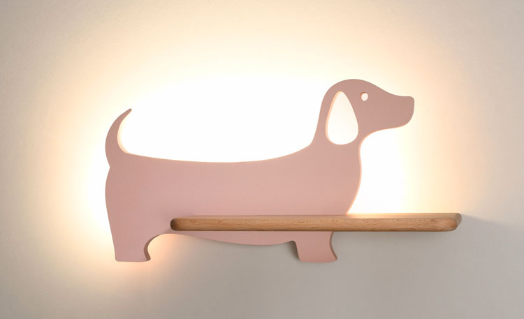 Wizualizacja różowej lampki nocnej dla dziewczynki z wtyczką K048-Faber