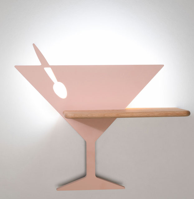 Wizualizacja różowej lampki nocnej kieliszek K057-Novel