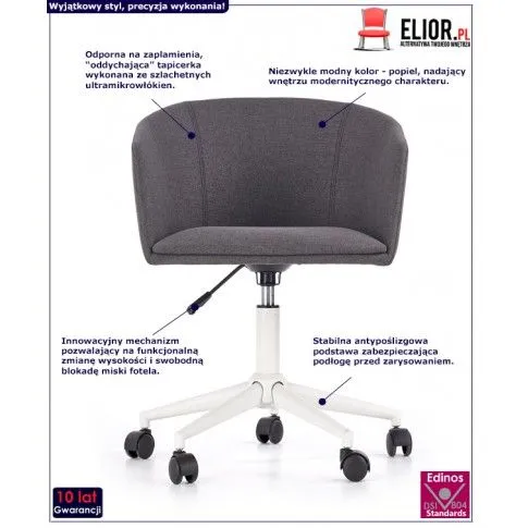 Fotografia Fotel obrotowy Infis - popielaty z kategorii Strona główna