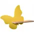 Żółty kinkiet dziecięcy motyl z półką - K031-Nando