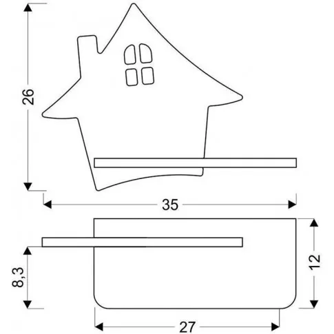 drewniana lampka domek wymiary k024 pipi